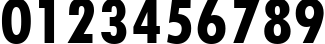 Пример написания цифр шрифтом Tw Cen MT Condensed Extra Bold