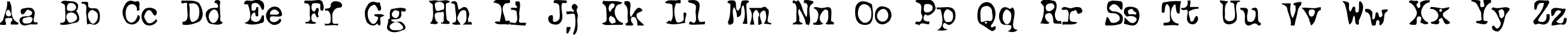 Пример написания английского алфавита шрифтом TypewriterOldstyle Пример написания английского алфавита шрифтом TypewriterOldstyle