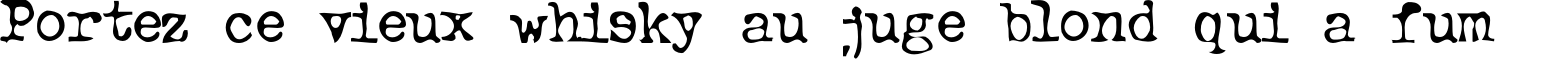 Пример написания шрифтом TypewriterOldstyle текста на французском Пример написания шрифтом TypewriterOldstyle текста на французском