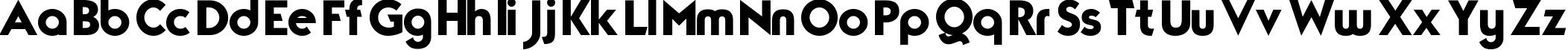 Пример написания английского алфавита шрифтом TypoGraphica