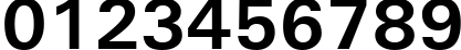 Пример написания цифр шрифтом Univers Bold