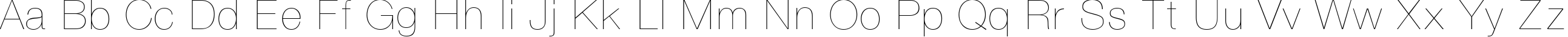 Пример написания английского алфавита шрифтом Vanta Thin Plain:001.001