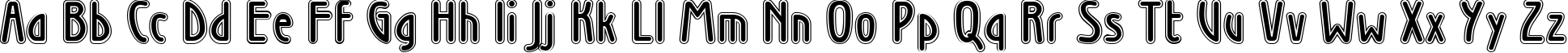 Пример написания английского алфавита шрифтом WienInline Пример написания английского алфавита шрифтом WienInline
