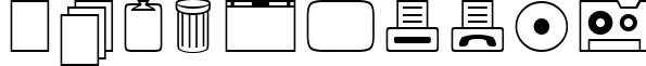 Пример написания цифр шрифтом Wingdings 2