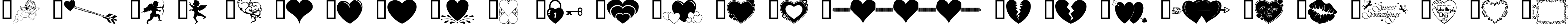 Пример написания английского алфавита шрифтом wmvalentine1