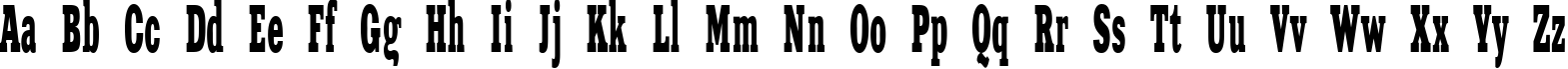 Пример написания английского алфавита шрифтом XeniaWesternCTT