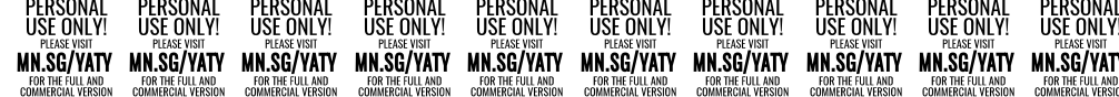 Пример написания цифр шрифтом Yaty PERSONAL USE ONLY