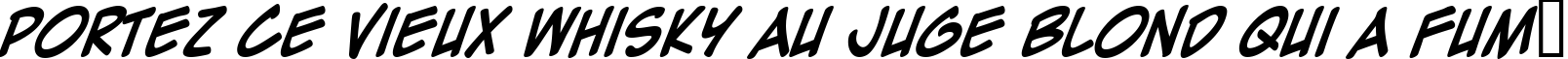 Пример написания шрифтом Zap Raygun V2.0 Italic текста на французском Пример написания шрифтом Zap Raygun V2.0 Italic текста на французском
