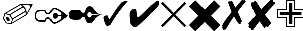 Пример написания цифр шрифтом Zapf Dingbats BT