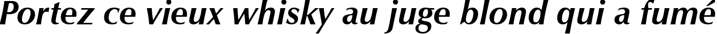 Пример написания шрифтом Zapf Humanist 601 Bold Italic BT текста на французском