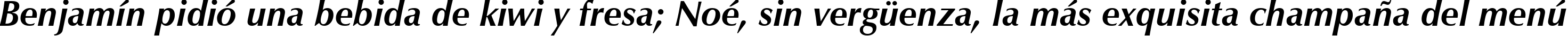 Пример написания шрифтом Zapf Humanist 601 Bold Italic BT текста на испанском