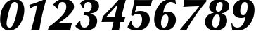 Пример написания цифр шрифтом Zapf Humanist 601 Ultra Italic BT