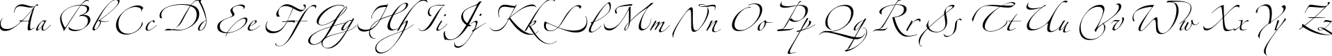 Пример написания английского алфавита шрифтом Zapfino Extra LT Two Пример написания английского алфавита шрифтом Zapfino Extra LT Two