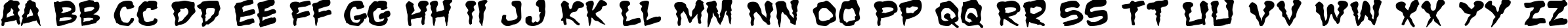 Пример написания английского алфавита шрифтом Zombie Guts Squished Пример написания английского алфавита шрифтом Zombie Guts Squished