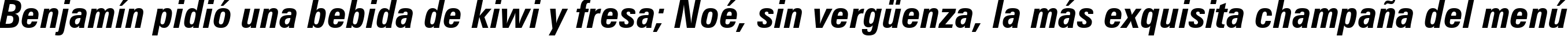 Пример написания шрифтом Zurich Bold Condensed Italic BT текста на испанском