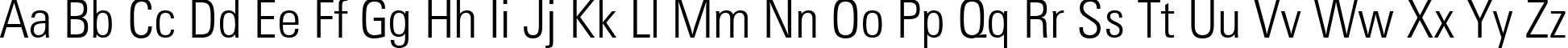 Пример написания английского алфавита шрифтом Zurich Light Condensed BT Пример написания английского алфавита шрифтом Zurich Light Condensed BT